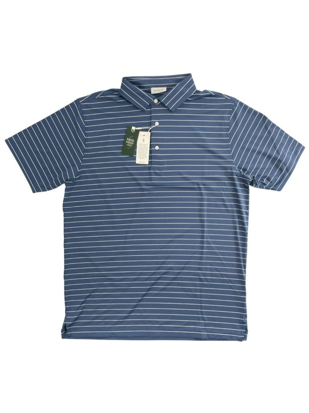 Field & Flint Footjoy Flint FF Pinstripe Midnight Polo Golf Shirt Men's Sz L NWT